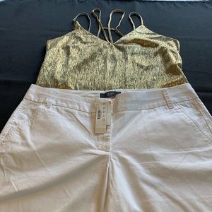 J Crew white 7” chino shorts